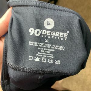90 Degree By Reflex Pants - 90 degrees by reflex side slit capris XL black 90 Degree By Reflex Pants - 90 degrees by reflex side slit capris XL black